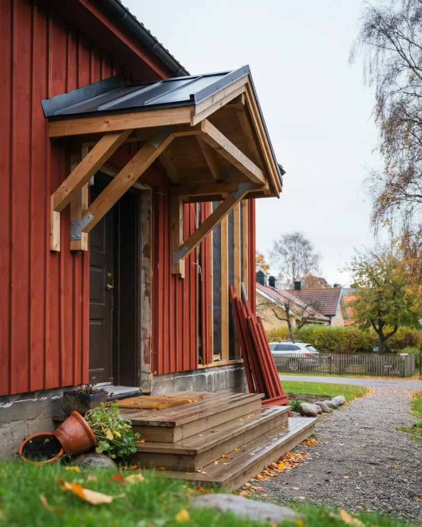 septemberprojekt f r villan s bygger du ett vindskyddat entr tak som klarar h stens regn och bl st